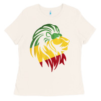 Bone Lion of Judah Reggae, Rasta, Ethiopia Jamaican Roots Ladies Tee - ArtChic