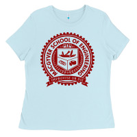 Baby Blue macgyver school of engineering Ladies Tee - ArtChic