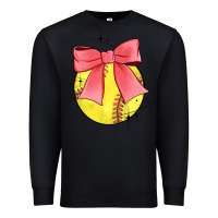 Black coquette softball bow Premium Sweatshirt - JahusDesignShop