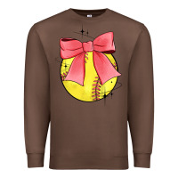 Chestnut coquette softball bow Premium Sweatshirt - JahusDesignShop