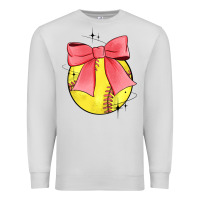 Dove Grey coquette softball bow Premium Sweatshirt - JahusDesignShop
