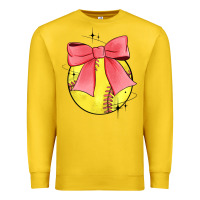 Lemon coquette softball bow Premium Sweatshirt - JahusDesignShop