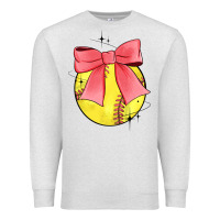 Oatmeal Heather coquette softball bow Premium Sweatshirt - JahusDesignShop