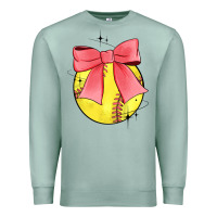 Seafoam coquette softball bow Premium Sweatshirt - JahusDesignShop