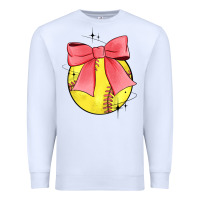 White coquette softball bow Premium Sweatshirt - JahusDesignShop