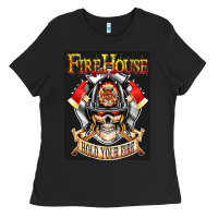 Black firehouse rock love Ladies Tee - ArtChic