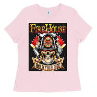 Bubblegum Pink firehouse rock love Ladies Tee - ArtChic