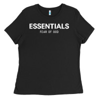 Black fear of god essentials Ladies Tee - ArtChic