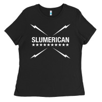 Black slumerican Ladies Tee - ArtChic