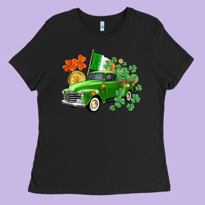 Western St. Patrick's Day Truck Ladies Tee Designed By Cowgirlartshop