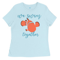Baby Blue just keep swimming 25 Ladies Tee - ArtChic