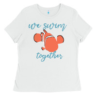 White just keep swimming 25 Ladies Tee - ArtChic