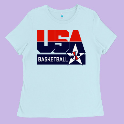Usa Basketball Ladies Tee Designed By Artchic