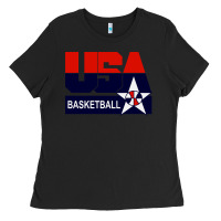 Black usa basketball Ladies Tee - ArtChic