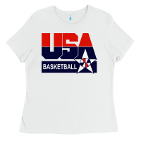 White usa basketball Ladies Tee - ArtChic