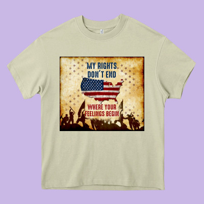 My Rights Don't End Heavy Core Tee Designed By Tumblerdesignbyshophia