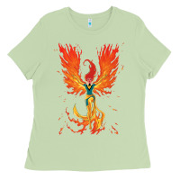 Matcha X-Men Jean Grey Phoenix Cosmic Flames Ladies Tee - ArtChic
