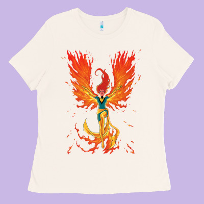 X-men Jean Grey Phoenix Cosmic Flames Ladies Tee Designed By Artchic