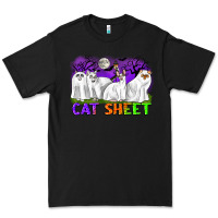 Black cat sheet ghost cats halloween Premium Tee - CowGirlArtShop