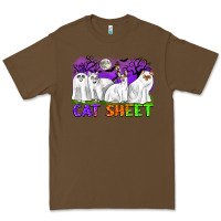 Cat Sheet Ghost Cats Halloween Premium Tee | Teevron