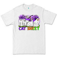White cat sheet ghost cats halloween Premium Tee - CowGirlArtShop