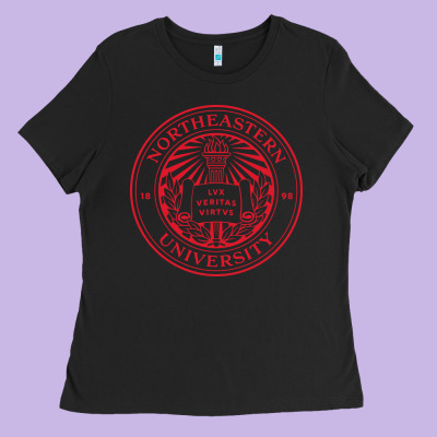 Northeastern University Ladies Tee Designed By Artchic