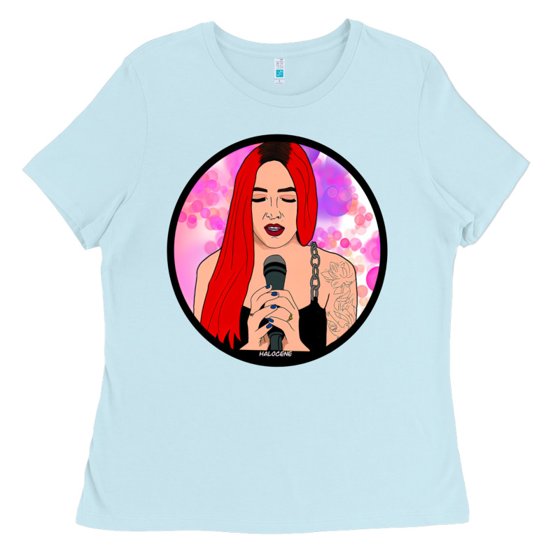 Red Hair Girl Singing Ladies Tee by ArtChic | Teevron