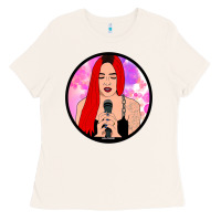 Bone red hair girl singing Ladies Tee - ArtChic
