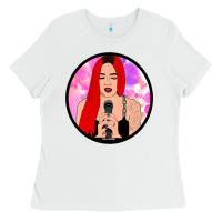 White red hair girl singing Ladies Tee - ArtChic