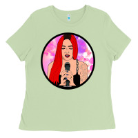 Matcha red hair girl singing Ladies Tee - ArtChic