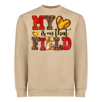Mushroom my heart is on that field softball Heavyweight Sweatshirt - AdoDesignShop
