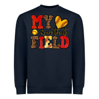 Navy my heart is on that field softball Heavyweight Sweatshirt - AdoDesignShop