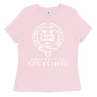 Bubblegum Pink oxford university campus Ladies Tee - ArtChic