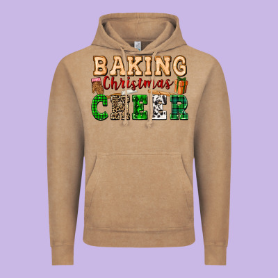 Baking Christmas Cheer Vintage Hoodie Designed By Fadigitalartstudio