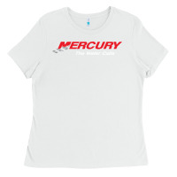 White Mercury Marine Outboard Boat Ladies Tee - ArtChic