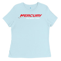Baby Blue Mercury Marine Outboard Boat Ladies Tee - ArtChic