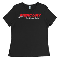 Black Mercury Marine Outboard Boat Ladies Tee - ArtChic