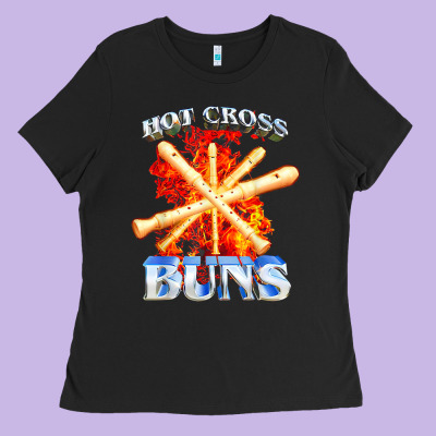 Hot Cross Buns T Shirt Ladies Tee Designed By Artchic