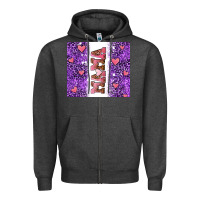 Charcoal Heather purple leopard pink mama hearts Zipper Hoodie - AdoDesignShop