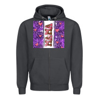 Smoke purple leopard pink mama hearts Zipper Hoodie - AdoDesignShop