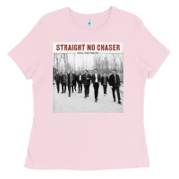 Bubblegum Pink Straight No Chaser Social Christmasing Ladies Tee - ArtChic