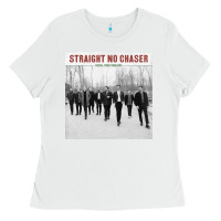 White Straight No Chaser Social Christmasing Ladies Tee - ArtChic