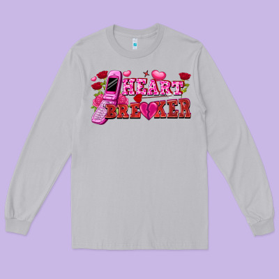 Heart Breaker Long Sleeve Tee Designed By Fadigitalartstudio