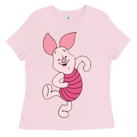 Bubblegum Pink piglet Ladies Tee - ArtChic
