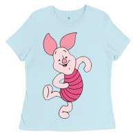 Baby Blue piglet Ladies Tee - ArtChic