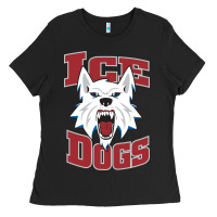 Black Fairbanks Ice Dogs Ladies Tee - ArtChic
