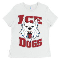 White Fairbanks Ice Dogs Ladies Tee - ArtChic