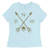 Baby Blue pacific northwest mountain  cool pnw pacific northwest t shirt Ladies Tee - ArtChic