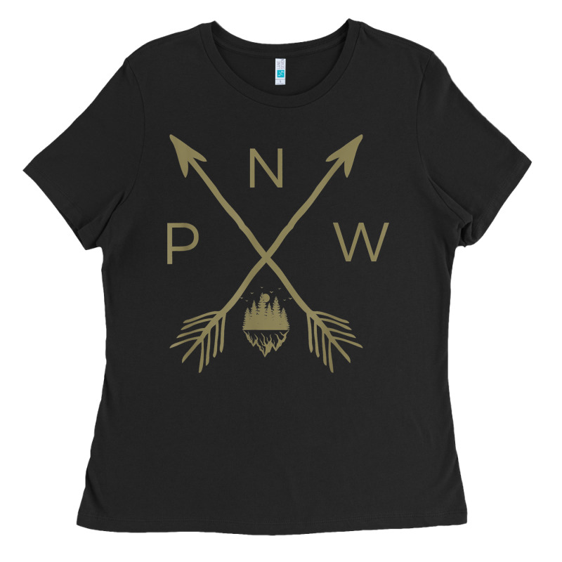 Pacific Northwest Mountain  Cool Pnw Pacific Northwest T Shirt Ladies Tee by ArtChic | Teevron