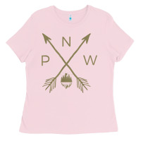 Bubblegum Pink pacific northwest mountain  cool pnw pacific northwest t shirt Ladies Tee - ArtChic